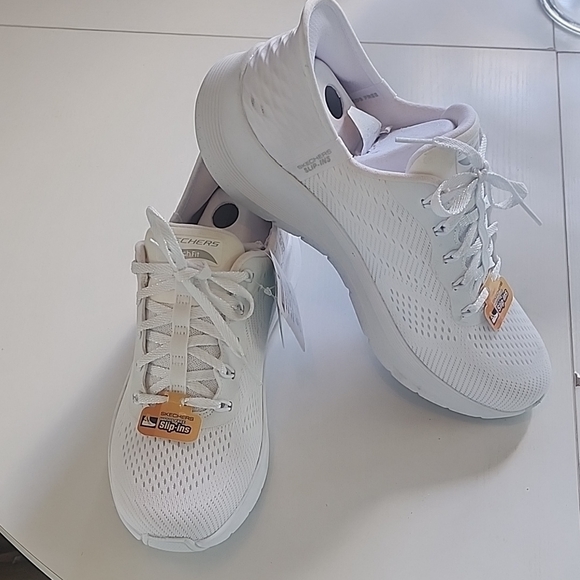 SkechersBrand NEW White Athletic Slip-Ons - Picture 2 of 10